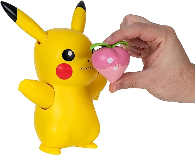 Pokémon Train and Play Deluxe Pikachu - 4.5-Inch Pikachu Figure with Lights, Sounds, and Moving Limbs Plus Interactive Accessories - Figurio