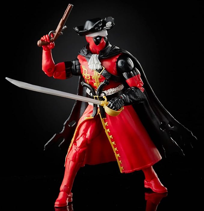 Marvel Hasbro Legends Series 6-inch Deadpool Collection Deadpool Action Figure (Pirate) Toy Premium Design and 3 Accessories - Figurio