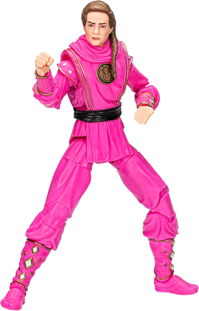 Hasbro Power Rangers x Cobra Kai Ligtning Collection 15cm Morphed Samantha LaRusso Pink Mantis Ranger Figure - Figurio