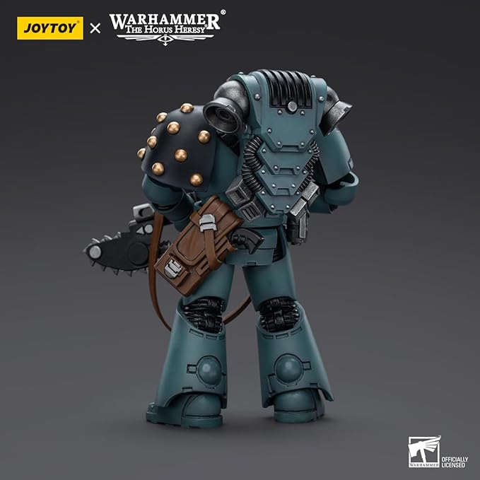 JOYTOY 1/18 Action Warhammer 40,000 Figure Sons of Horus MKVI Tactical Squad Legionary with Bolter & Chainblade 5''Tall Movable Model Collectible Figurine - Figurio