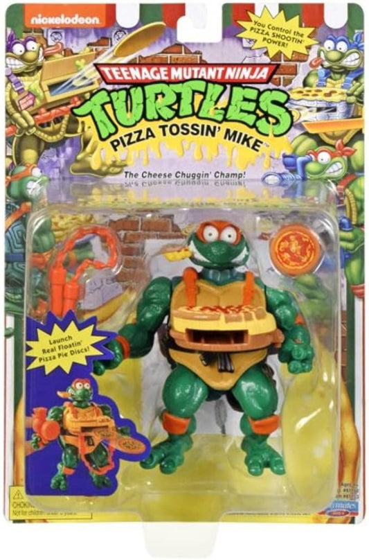 Teenage Mutant Ninja Turtles PlayMates TMNT Pizza Tossin Mike, 5/'' Figure, Launch Pie Discs! - Figurio