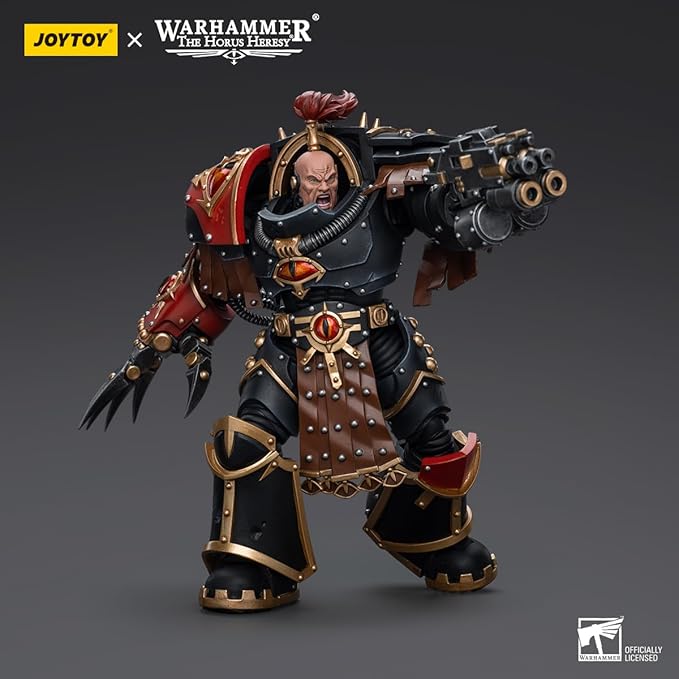 JOYTOY HAPPXYGG Warhammer 40k 1/18 4.7-inch Sons of Horus Ezekyle Abaddon First Captain of The XVlth Legion Action Figure Model Toy Series - Figurio