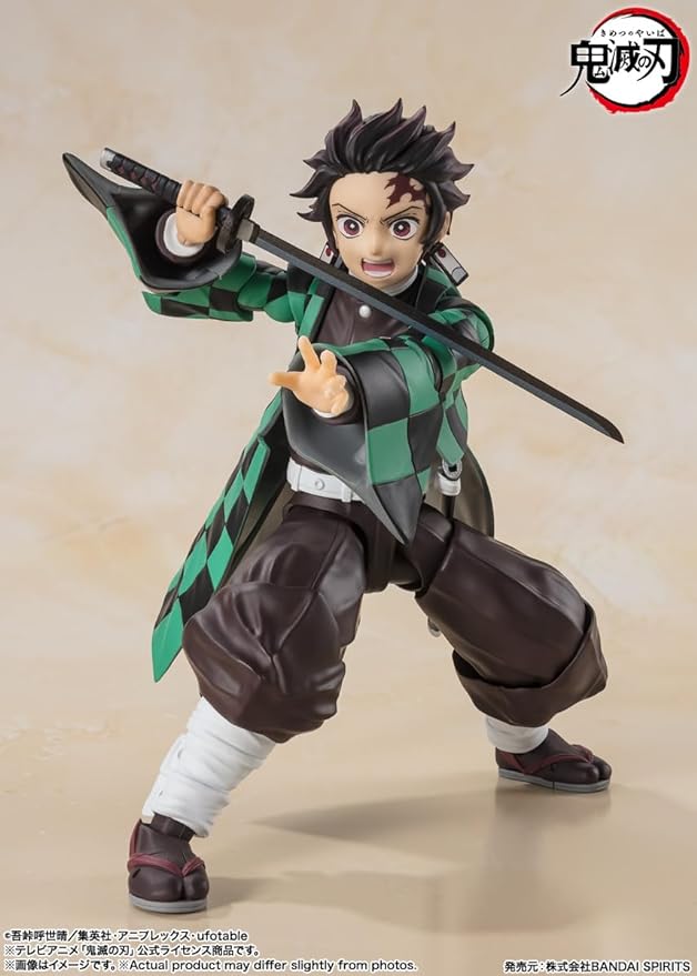 TAMASHII NATIONS - Demon Slayer: Kimetsu no Yaiba - Tanjiro Kamado, Bandai Spirits S.H.Figuarts Action Figure - Figurio