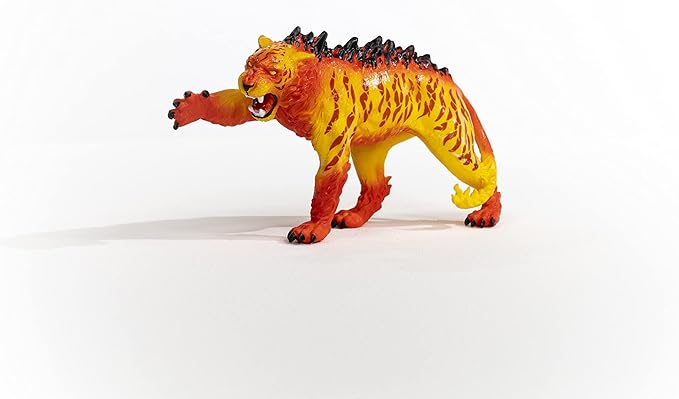 Schleich Eldrador Creatures, Lava Monster Mythical Creatures Toys for Kids, Lava Tiger Action Figure, Ages 7+ - Figurio