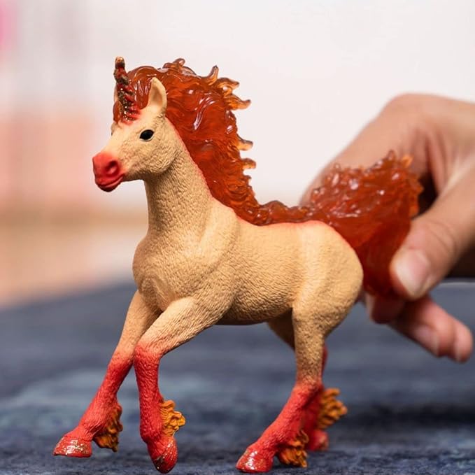 Schleich bayala New 2023, Unicorn Toys for Girls and Boys, Elementa Fire Unicorn Stallion Toy Figurine, Ages 5+ - Figurio