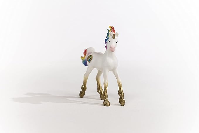 Schleich bayala, Unicorn Toys for Girls and Boys Rainbow Love Unicorn Foal with Rainbow Mane and Tail, Ages 5+ - Figurio