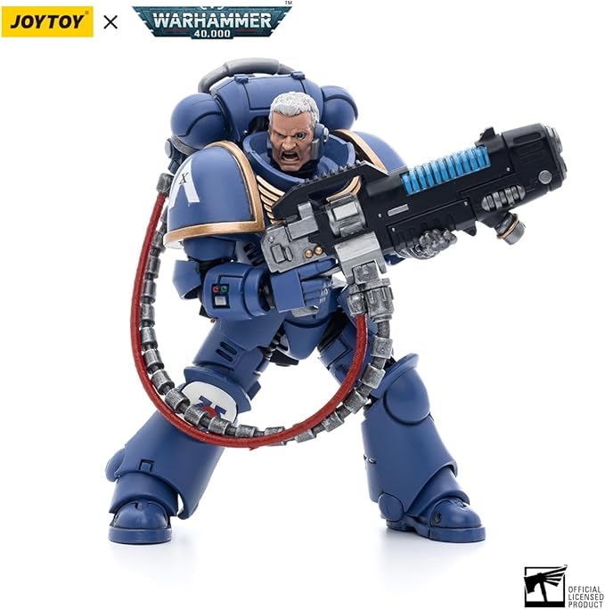 JOYTOY HAPPXYGG Warhammer 40k 1/18 4.7-inch Ultramarines Hellblasters Sergeant Ulaxes action figure model toy series - Figurio