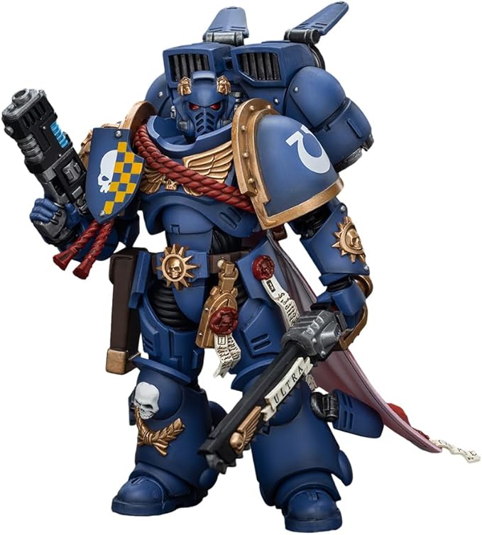 JOYTOY Warhammer 40,000 1/18 Action Figure Ultramarines Captain with Jump Pack Collection Model Birthday Gifts - Figurio