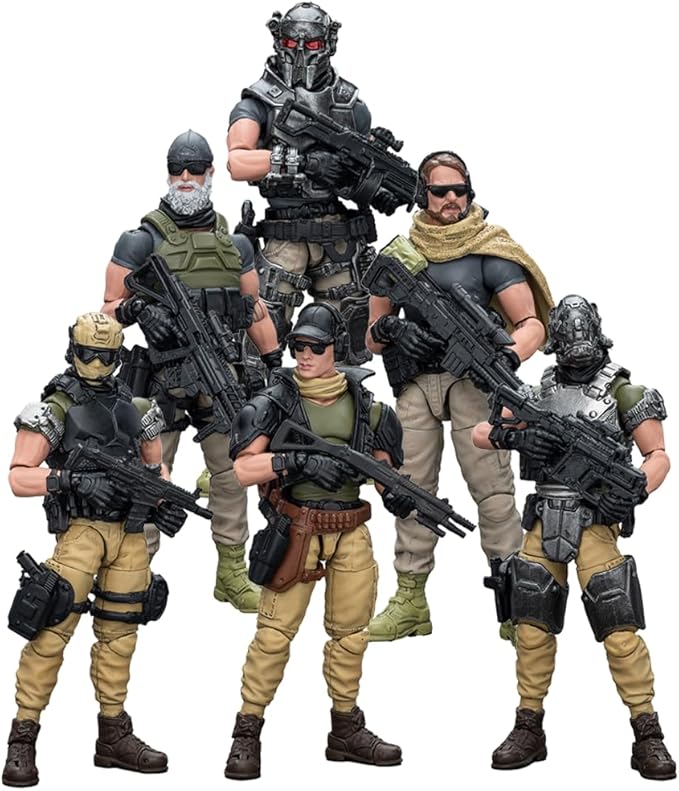 JOYTOY 1/18 Action Figures Sack Kina Mercenaries Militarily Soldiers Collection Models Christmas Birthday Gifts 6PCS - Figurio