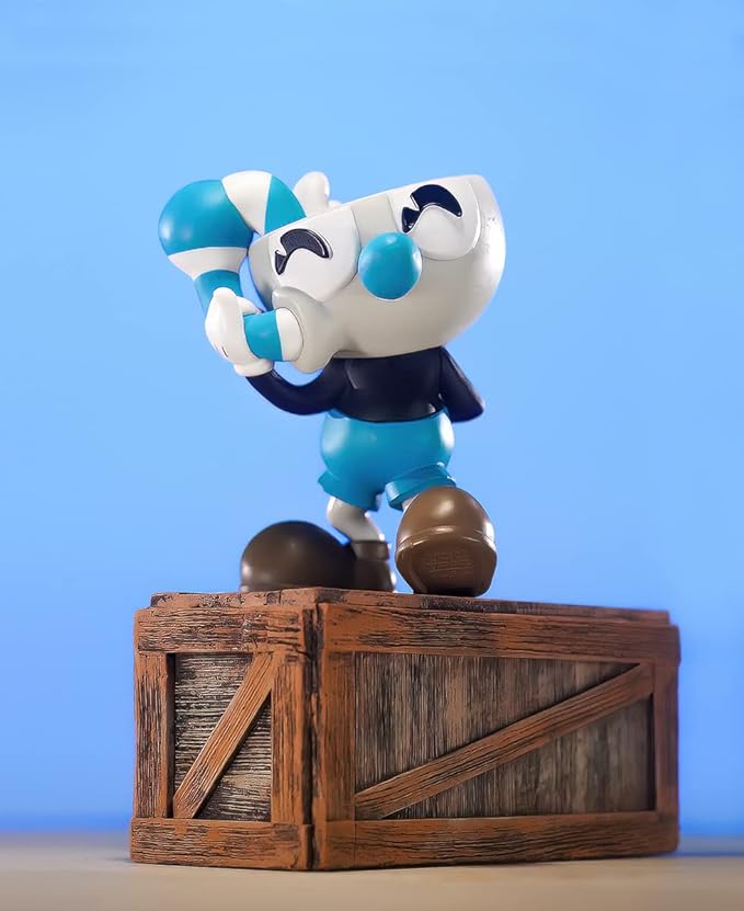 Youtooz Mugman Vinyl Figure 3.7" Inch, Mugman Action Figure, Cuphead and Mugman Vinyl Toys - Youtooz Cuphead Collection Based on Cuphead Games - Figurio