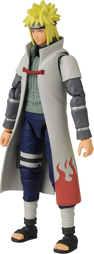 BANDAI Anime Heroes Official Naruto Shippuden Action Figure - Namikaze Minato - Poseable Action Figure with Swappable Hands and Accessories 36905, Multi-Colored - Figurio