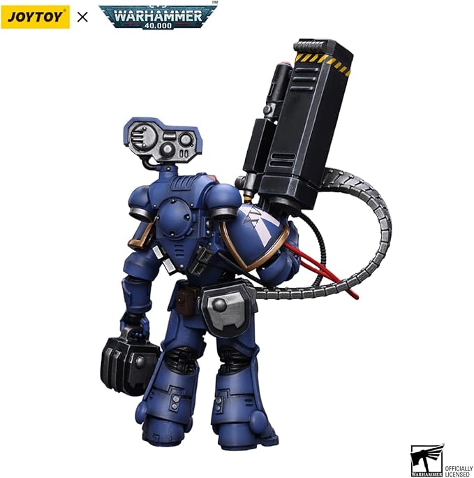 JOYTOY HAPPXYGG Warhammer 40k 1/18 4.7-inch Ultramarines Desolation Sergeant with Vengor Launcher action figure model toy series - Figurio