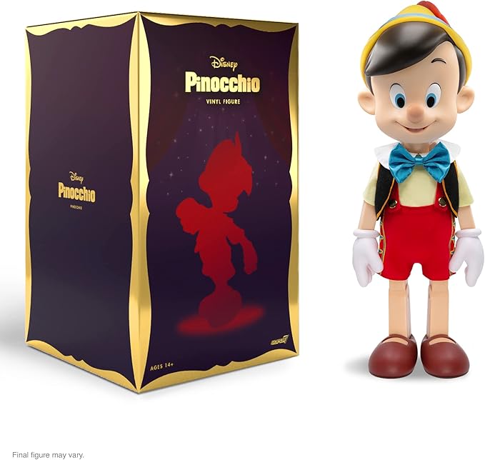 Super7 Supersize Disney Pinocchio - 16" Disney Action Figure with Fabric Clothing Classic Disney Collectibles and Retro Toys - Figurio