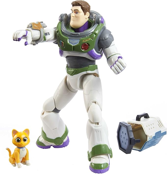 Mattel Disney and Pixar Lightyear Collector Action Figure, 7-in Scale Space Ranger Alpha Buzz & Sox, Highly Articulated - Figurio