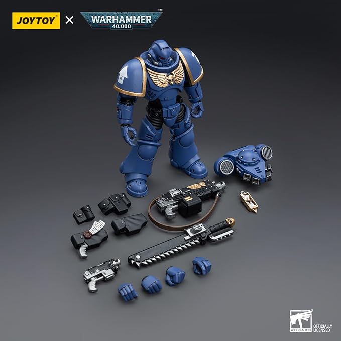 JOYTOY HAPPXYGG Warhammer 40k 1/18 4.7-inch Ultramarines Intercessors action figure model toy series - Figurio