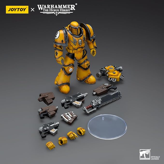 JOYTOY Warhammer 40,000 1/18 Action Figure Imperial Fists Legion MkIII Despoiler Squad Legion Despoiler with Chainsword 4.8inch Collectible Action Figures Kits - Figurio