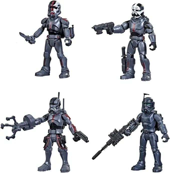 STAR WARS Mission Fleet Clone Commando Clash 2.5-Inch-Scale Action Figure 4-Pack with Multiple Accessories, Toys for Kids Ages 4 and Up - Figurio