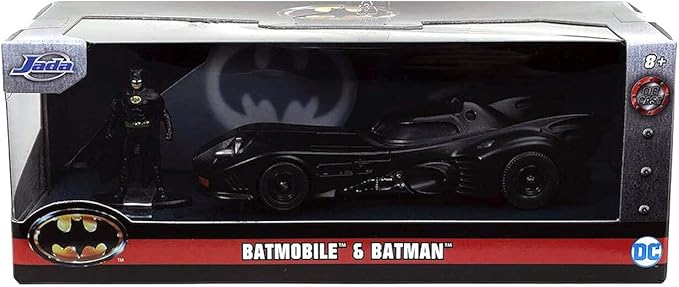 Jada Toys DC Comics 1:32 1989 Batmobile Die-cast Car with Batman Figure, Toys for Kids and Adults (JadaToys31704) , Black - Figurio