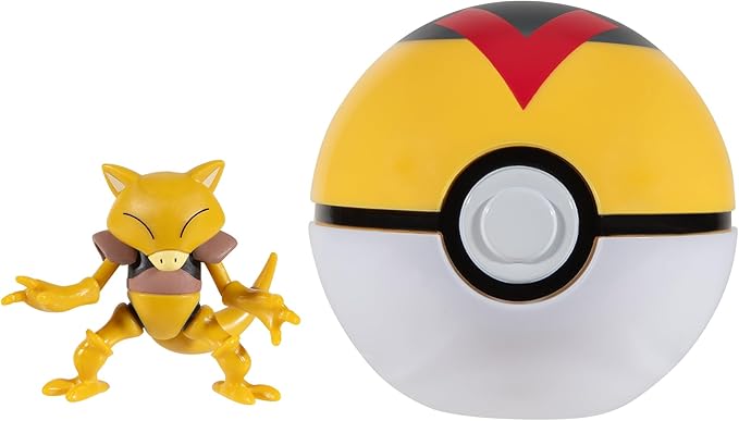 Pokémon Clip ‘N’ Go Abra and Level Ball - Includes 2-Inch Battle Figure and Level Ball Accessory - Figurio