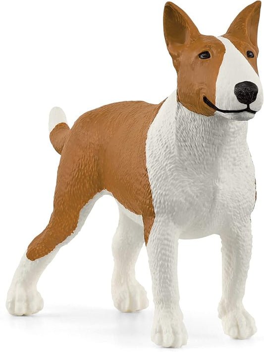 Schleich Farm World, Cute and Realistic Dog Toy Animals for Boys and Girls, Bull Terrier Dog Figurine, Ages 3+ - Figurio