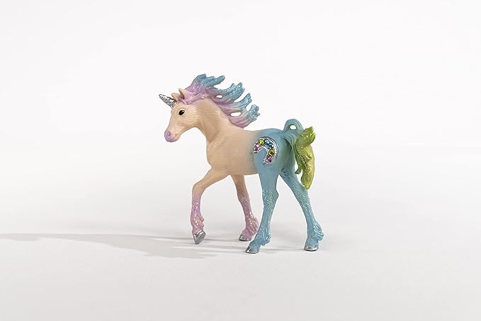 Schleich bayala, Unicorn Toys for Girls and Boys, Marshmallow Unicorn Foal with Gems, Pink, Ages 5+ - Figurio