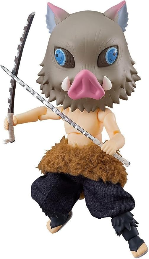 Good Smile Demon Slayer: Kimetsu no Yaiba: Inosuke Hashibira Nendoroid Doll Action Figure, Multicolor - Figurio