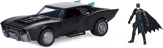 DC Comics, Batman Batmobile with 4” Batman Figure, Lights and Sounds, The Batman Movie Collectible, Kids Toys for Boys and Girls Ages 4 and up - Figurio