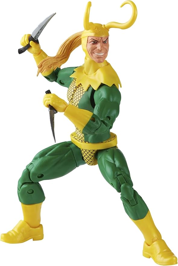 Marvel Legends Series Loki 6-inch Retro Packaging Action Figure Toy, 3 Accessories - Figurio