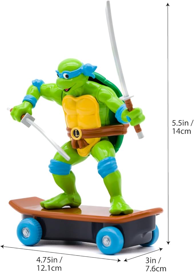 Teenage Mutant Ninja Turtles 5" Sewer Shredders Leonardo Classic Edition Ages 3+ - Battle & Shred with Signature Katanas! - Figurio