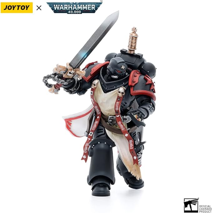 JOYTOY HAPPXYGG Warhammer 40k 1/18 4.7-inch Black Templars Primaris Sword Brethren Eberwulf Action Figure Model Toy Series - Figurio