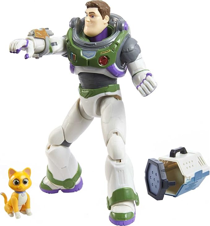 Mattel Disney and Pixar Lightyear Collector Action Figure, 7-in Scale Space Ranger Alpha Buzz & Sox, Highly Articulated - Figurio