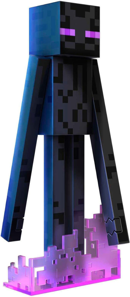 Mattel Minecraft Diamond Level Enderman Action Figure & Die-Cast Accessories, Collectible Toy Inspired by Video Game, 5.5 inch - Figurio