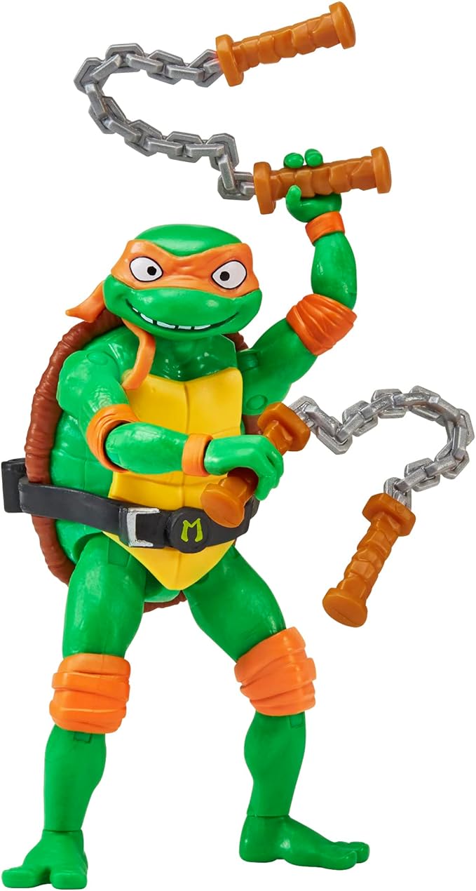 Teenage Mutant Ninja Turtles: Mutant Mayhem 4.25” Michelangelo Basic Action Figure by Playmates Toys - Figurio