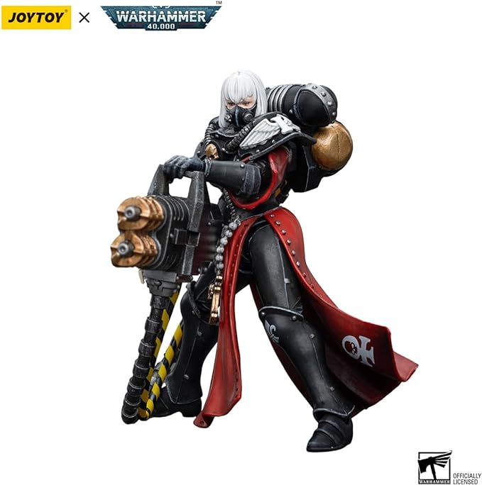 JOYTOY HAPPXYGG Warhammer 40k 1/18 4.7-inch Adepta Sororitas Retributor with Heavy Flamer action figure model toy series - Figurio