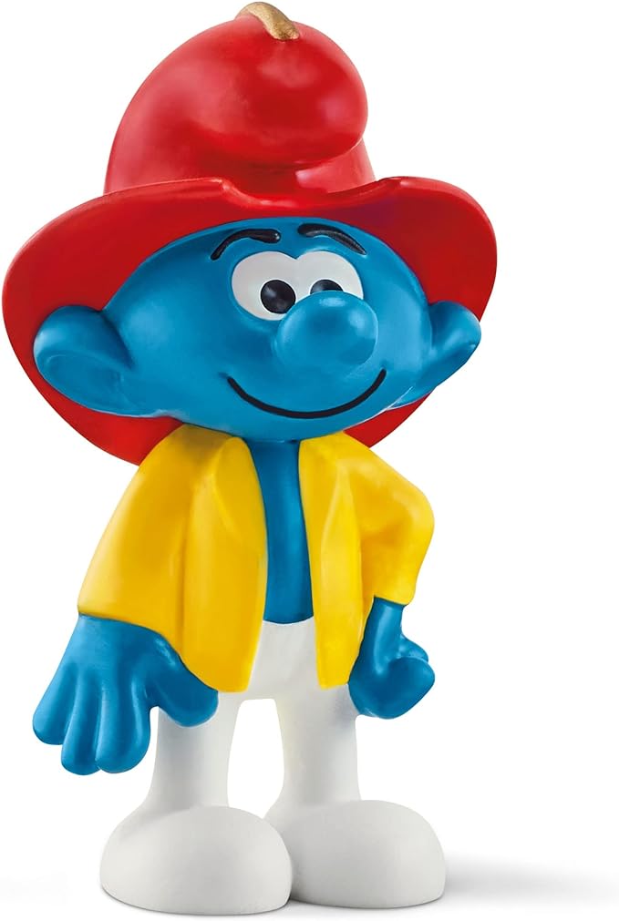 Schleich Smurfs, Collectible Retro Cartoon Toys for Boys and Girls, Fireman Smurf Toy Figurine, Ages 3+ - Figurio