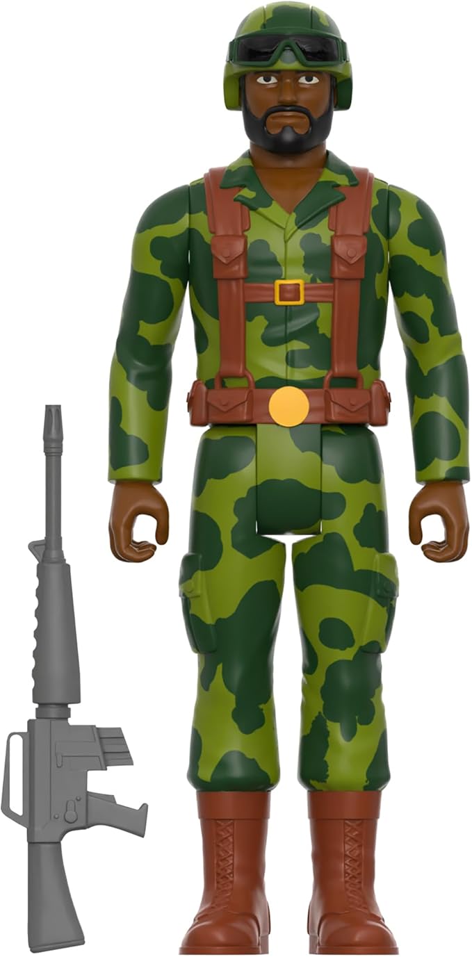 Super7 G.I. Joe Trooper (Beard/Brown) - 3.75" G.I. Joe Action Figure with Accessory Classic Cartoon Collectibles and Retro Toys - Figurio