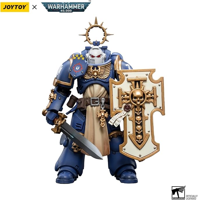 JOYTOY HAPPXYGG Warhammer 40k 1/18 4.7-inch Ultramarines Bladeguard Veteran action figure model toy series - Figurio