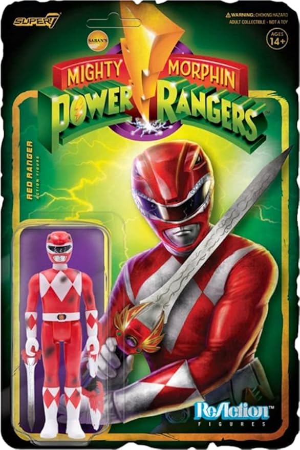 Mighty Morphin' Power Rangers Reaction Figure - Red Ranger (Battle Damaged) Classic Collectibles and Retro Toys - Figurio