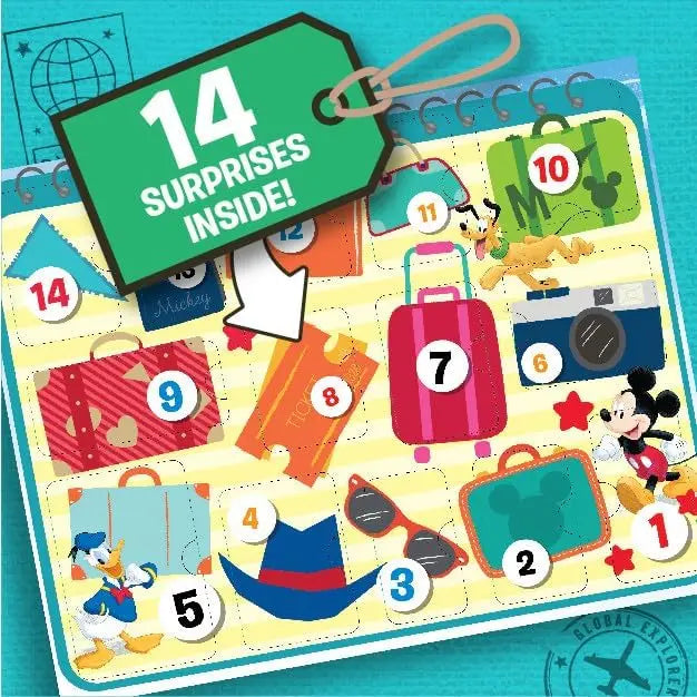 Disney Junior Mickey Mouse Countdown to Vacation, 14-pieces, 9 Figures Included, Kids Toys for Ages 3 Up, Amazon Exclusive by Just Play - Figurio