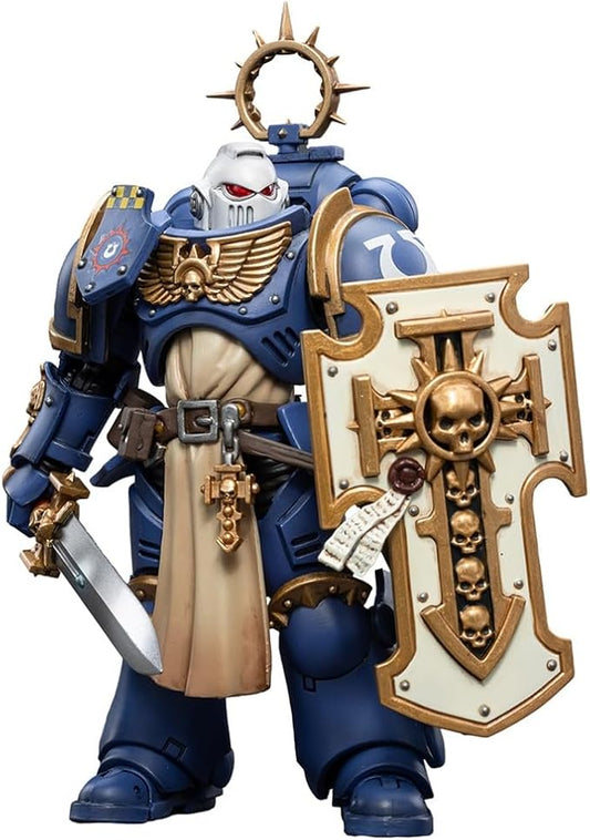 JOYTOY HAPPXYGG Warhammer 40k 1/18 4.7-inch Ultramarines Bladeguard Veteran action figure model toy series - Figurio