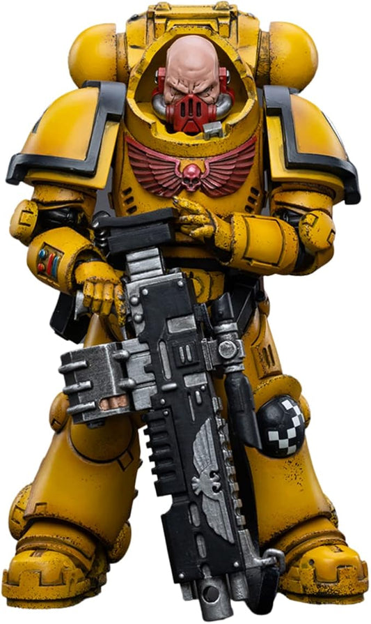 JOYTOY 1/18 Action Figure Warhammer 40,000 Imperial Fists Heavy Intercessors Rogfried Pertanal Collection Model (4Inch) - Figurio