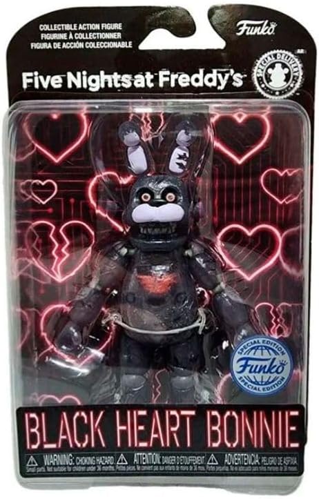 Funko Action Figures: Five Nights at Freddy's - Black Heart Bonnie *Glow in The Dark* (Walmart Exclusive) - Figurio