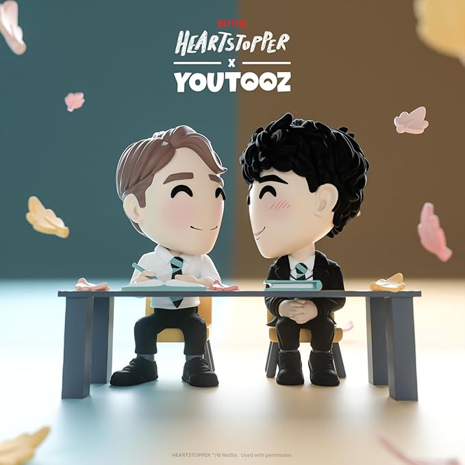 Youtooz Nick Nelson and Charlie Spring Figure, 4.6" Nick and Charlie Youtooz Figure, Detailed Collectible Heartstopper Figure by Youtooz Heartstopper Collection - Figurio