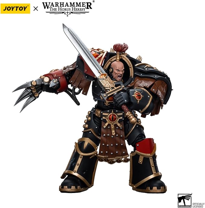 JOYTOY HAPPXYGG Warhammer 40k 1/18 4.7-inch Sons of Horus Ezekyle Abaddon First Captain of The XVlth Legion Action Figure Model Toy Series - Figurio