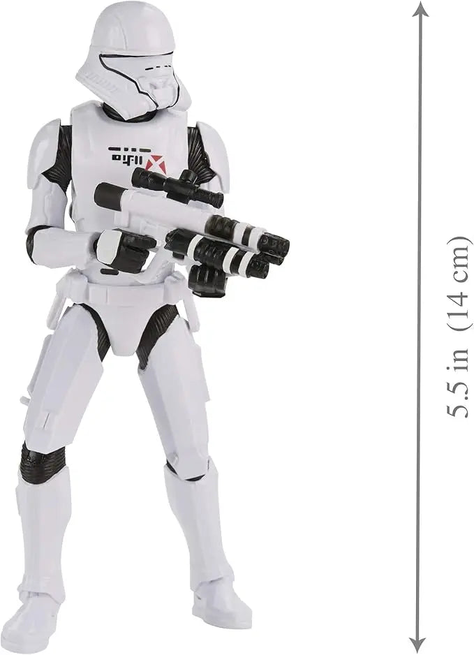 STAR WARS Galaxy of Adventures The Rise of Skywalker Jet Trooper 5'-Scale Action Figure Toy with Fun Blaster Action Movement - Figurio