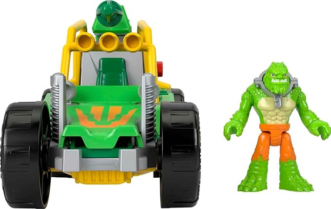 Fisher-Price Imaginext DC Super Friends Toy Killer Croc Figure & Buggy Car with Projectile Launcher for Pretend Play Kids Ages 3+ Years - Figurio