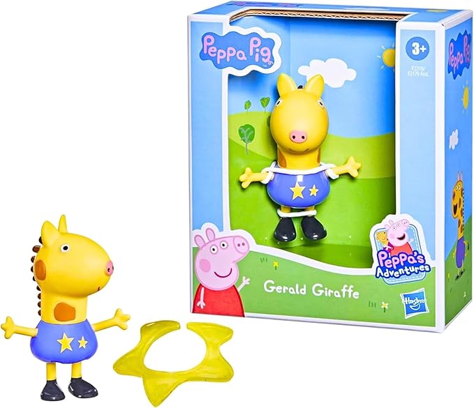 Hasbro Peppa Pig - 3" 8cm Poseable Articulated Figure & Accessory Sets - Set of All 6 Characters - Figurio