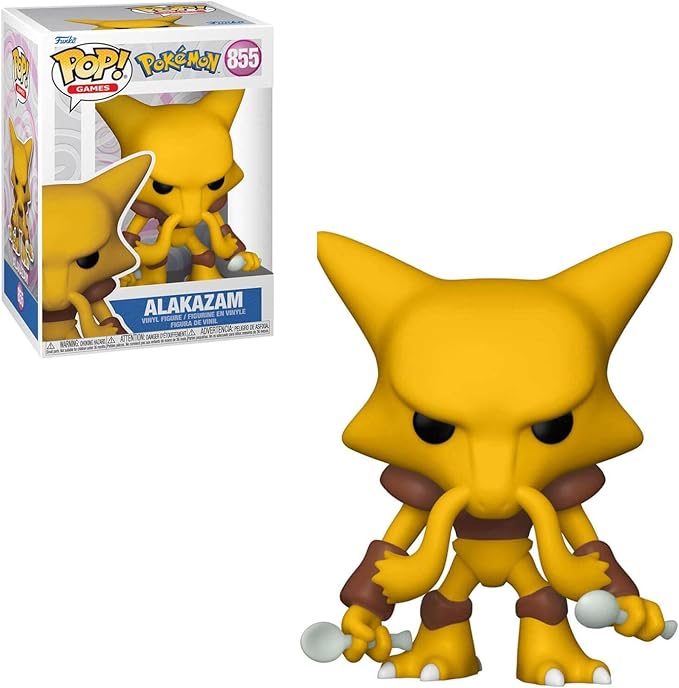 Pokemon - Alakazam Pop! Vinyl Figure (Bundled with Compatible Pop Box Protector Case) - Figurio