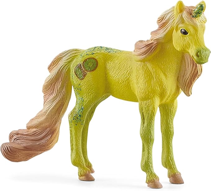 Schleich bayala, Unicorn Gifts for Girls and Boys Ages 5-12, 6-Piece Set, Collectible Unicorn Foal Toys, Fruit & Gold Unicorn Foals - Figurio