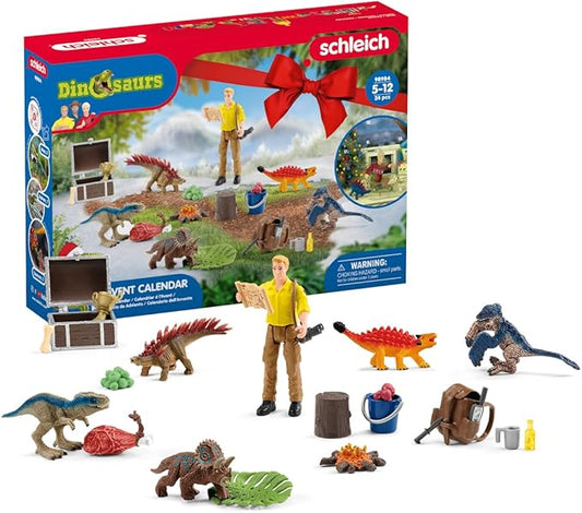 Schleich Dinosaurs, Dino Toys for Boys and Girls, Dinosaurs Advent Calendar with 24 Surprise Toys - Figurio